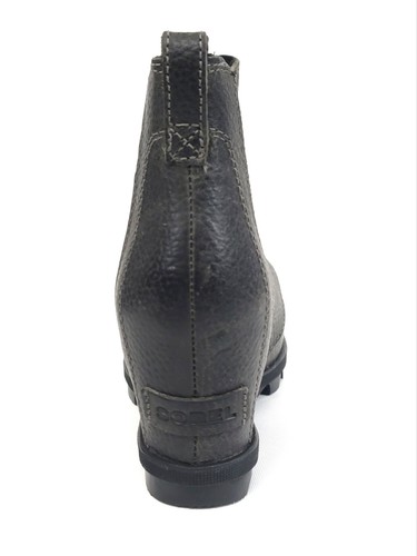 Sorel Damen 6,5 Extended Joan of Arctic KEILABSATZ Chelsea dunkelgrau Leder Stiefel - Bild 12 von 16