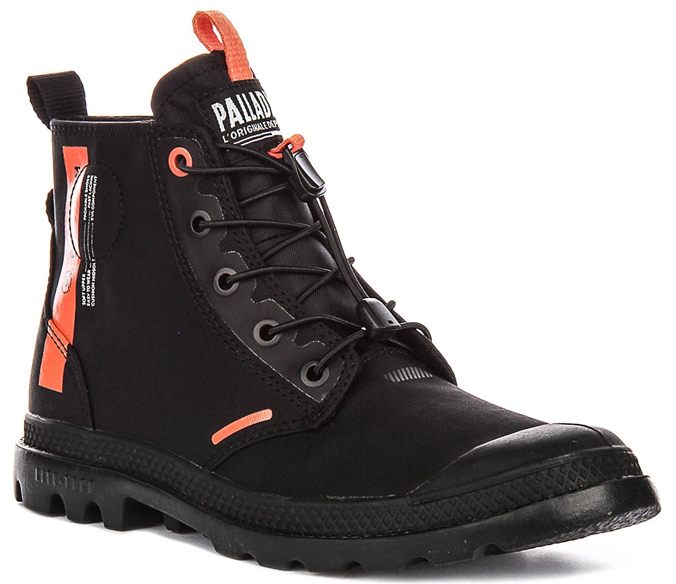 Palladium Pampa Lightweight City Escape Lacing Womens Boots In Black UK 3 - 12