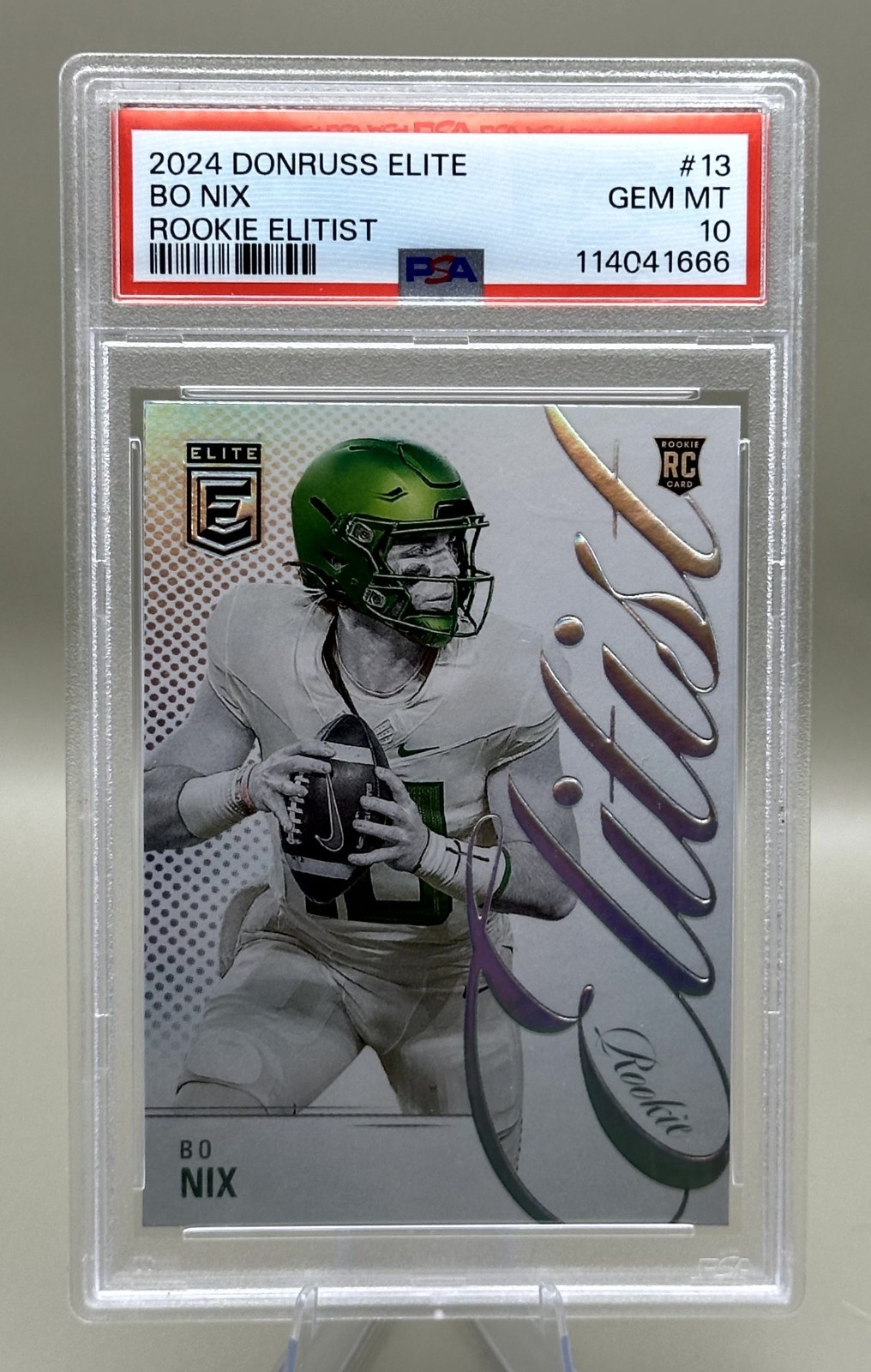 Bo Nix Panini Donruss Elite Rookie Elitist #13 Base