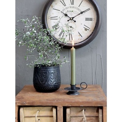 Stabkerze chic Antique olive Brenndauer 7 Stunden Höhe 18cm, Durchmesser 2cm