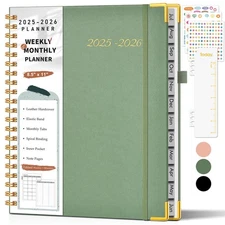 Academic Planner 2025-2026, Weekly and Monthly Calendar Planner from July 202...