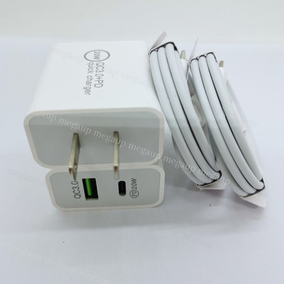 2X USB-C 20W Fast Charger Block PD Cable For iPhone 17 16e 15 14 13 12 11 XR 8 6