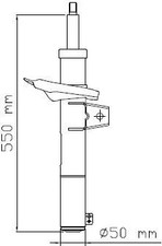 KYB Ammortizzatore Anteriore Sinistro per Suzuki Swift II Berlina EA Ma SF413 Ah