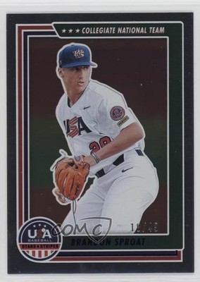 2022 USA Baseball Stars & Stripes Longevity Sapphire 18/49 Brandon Sproat i4v