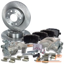2x BREMSSCHEIBE Ø256 + BREMSBELÄGE + BREMSSATTEL HINTEN FÜR VW GOLF 5 6 1K 5K AJ