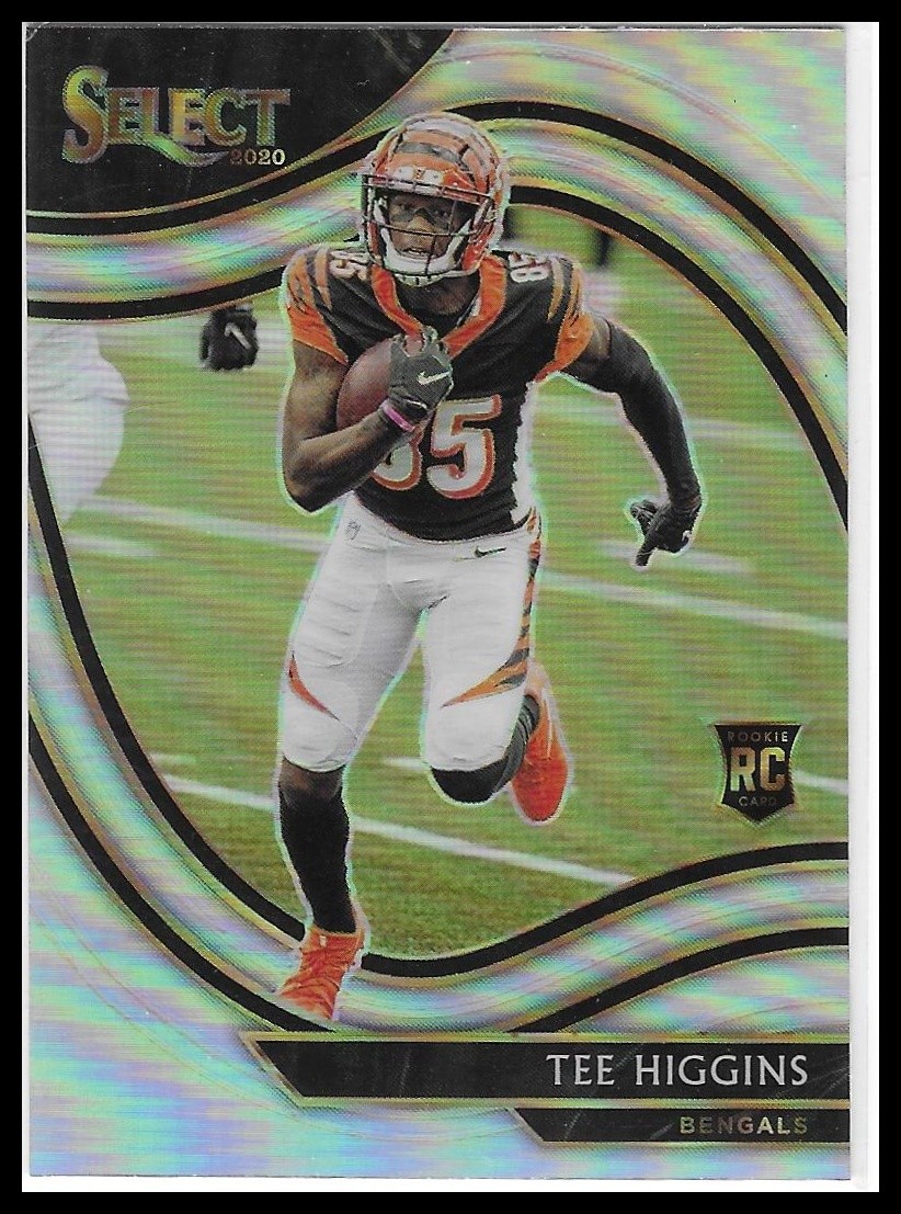 2020 Panini Select #360 Tee Higgins Silver Prizm