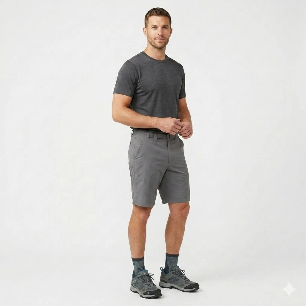 Alaskan Hardgear Deluge Shore Shorts 32 Grey Duluth Trading Hiking Camping Cargo