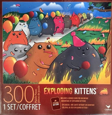 Cardinal 300 piece puzzle EXPLODING KITTENS-TIME TO PAWTY complete