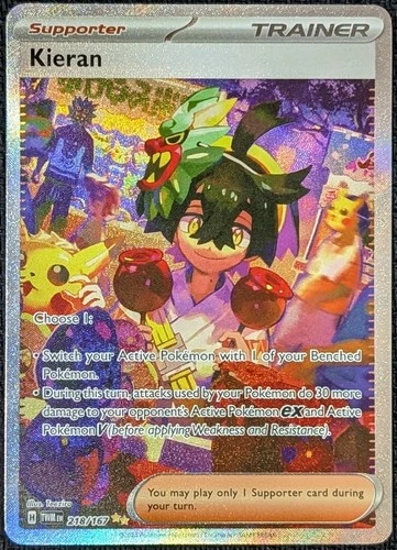 Kieran 218/167 Special Illustration Rare Twilight Masquerade Pokemon Card NM