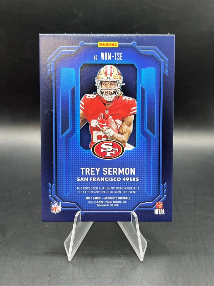 2021 Panini Absolute War Room TREY SERMON RC Patch /25 - Image 2 of 3