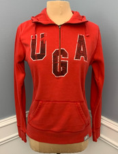 Nike Georgia Bulldogs Hoodie Womens L College Vault 1/4-Zip Retro Distressed
