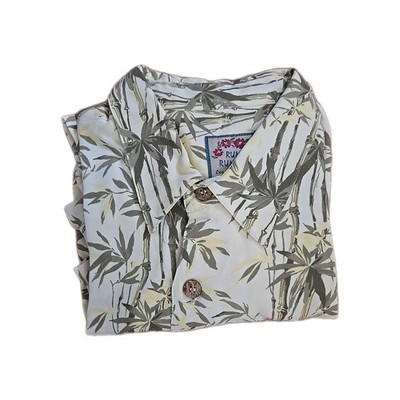 Vintage Rum Runner Hawaiian 100% Silk Shirt Mens Sz Large