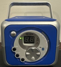 Jensen 555 Portable Bluetooth CD Player FM Radio Blue Tested Working
