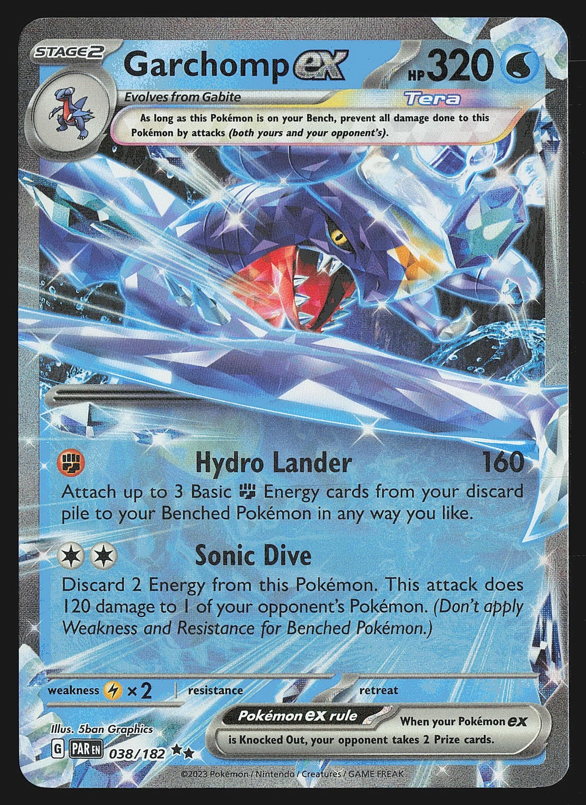 SV04: Paradox Rift Garchomp ex #038/182 Pokemon Card