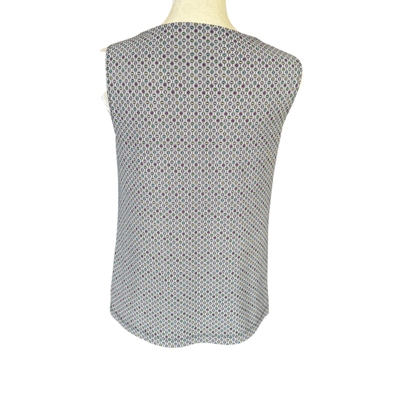 Talbots multicolored geometric pattern sleeveless… - image 4