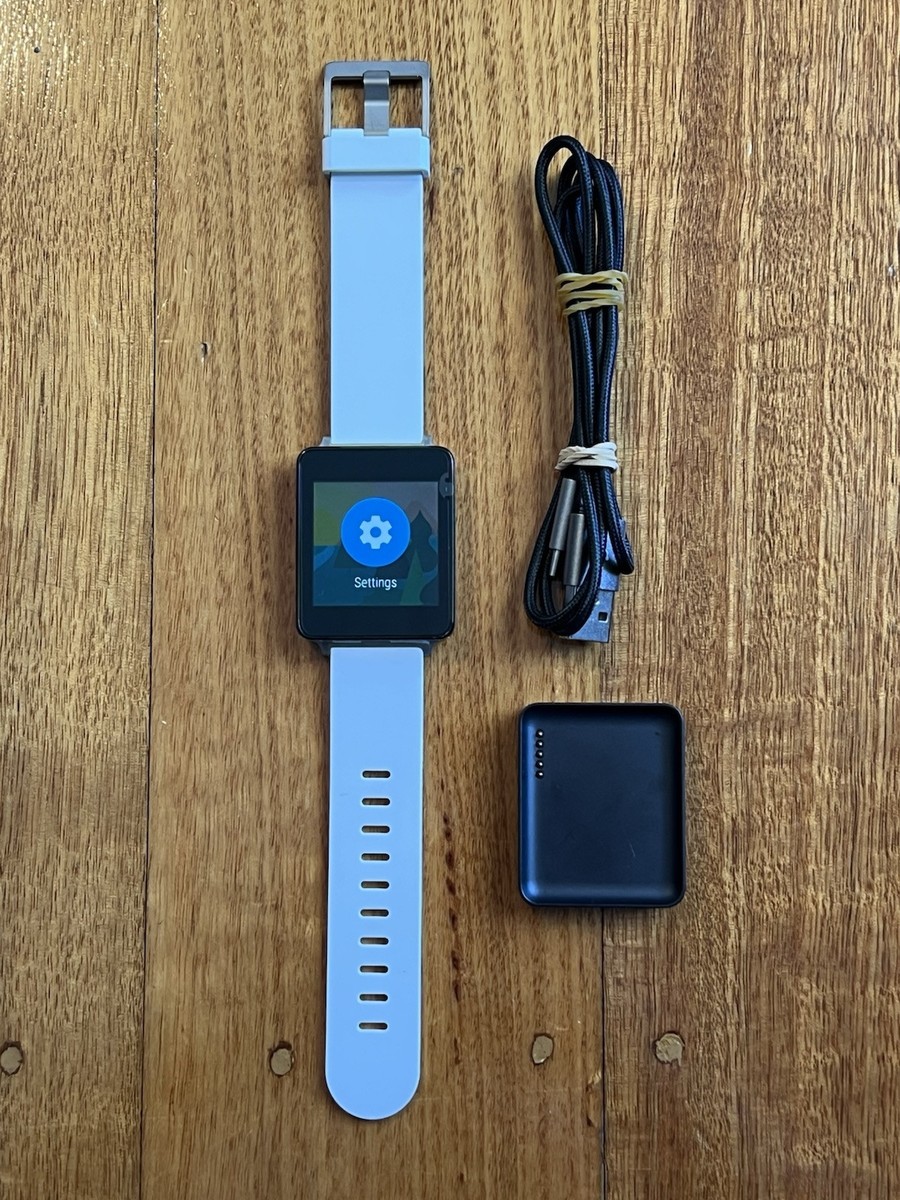 LG G Watch LG-W100 (CA63) Smart Watch With White Band UK