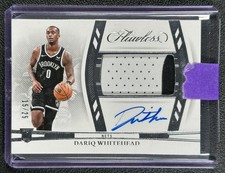 DARIQ WHITEHEAD 2023-24 PANINI FLAWLESS ROOKIE HORIZONTAL GU PATCH AUTO RC 15/25