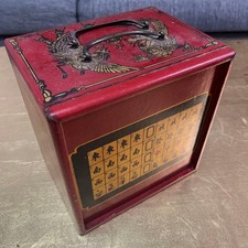 Ancien jeu de 6 tiroirs en bois de mahjong fait main classique jeu de bureau ...
