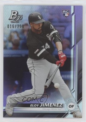 2019 Bowman Platinum Wal-Mart Purple Foil 16/250 Eloy Jimenez #74 Rookie RC s1i
