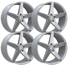 Set-4 Inovit Rotor 20x10 5x120 Silver Milled 40mm Wheels Rims 20 Inch