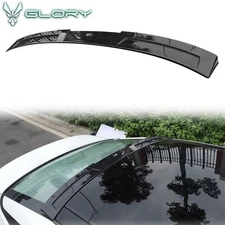 For 19-25 Nissan Altima Roof Spoiler IKON Rear Window Lip Carbon Fiber Print ABS