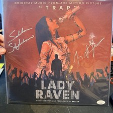 SALEKA x M NIGHT SHYAMALAN SIGNED AUTOGRAPH LADY RAVEN TRAP SOUNDTRACK VINYL LP