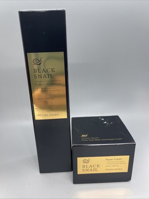 2pc Holika Holika Black Snail Cream & Emulsion Set . NIB . Ships Fast