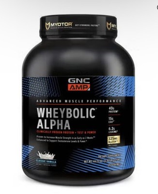 GNC AMP Wheybolic Alpha Protein Powder classic vanilla 2.8 lbs 22 servings