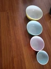 Vintage Pyrex Primary Colors Mixing Bowl Set of 4 #401-404 Nesting Bowls USA