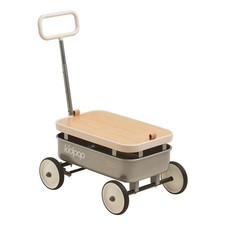 kidpop PULA-Wild 3-in-1 Pull-Along Wagon Push Walker 2.5-8 Years Grey 33 lbs