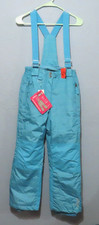 32 Degrees Weatherproof Girls Large 14/16 Frozen Blue Suspender Snow Pants NWT