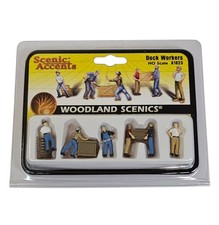 SCENIC ACCENTS DOCK WORKERS HO SCALE MODEL RAILROAD TRAIN SET NEW A1823 2002 HTF