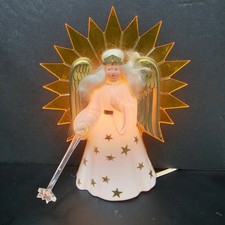 Glo-lite Illuminated Radiant-Ray Angel-Glo Angel Tree Topper  Magic Wand Works