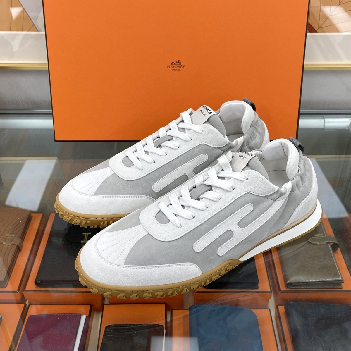 Hermes Jet Sneakers Grey H242925 148530033 | eBay