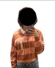 Women  s Striped Casual Collared Long-Sleeve Shirt, Size Small - NWT