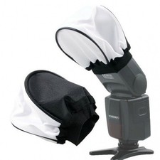 2Pcs Universal Flash Diffuser Mini Fabric Soft Light Speedlight Bounce Cap Cover