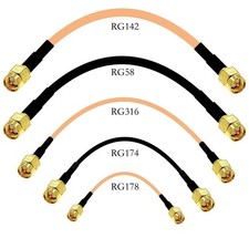 SMA Male to SMA Male RF Cable RG174 RG178 RG316 RG58 RG142 Pigtail Lead Plug