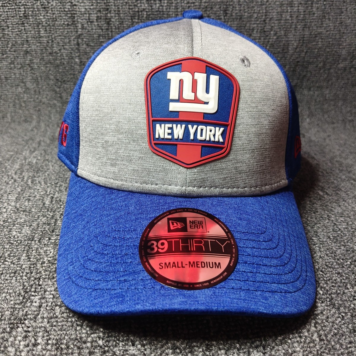 New Era 39THIRTY NY Giants NFL Hat Cap Small-Medium Grey Blue Stretch Fit