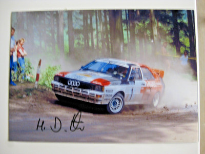 Original unterschriebenes Rallye Autogrammfoto - Harald Demuth Audi Quattro 813