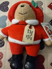 Paddington Bear Christmas Outfit 7 Inch Plush Stuffed Animal w/Inner Rattle TAGS