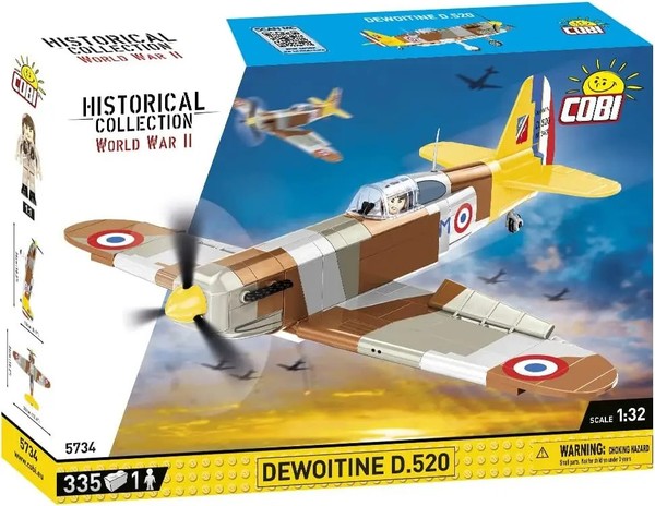 Cobi Historical Collection 5734 - Dewoitine D.520, Jagdflugzeug, Wwii, Bauset-image