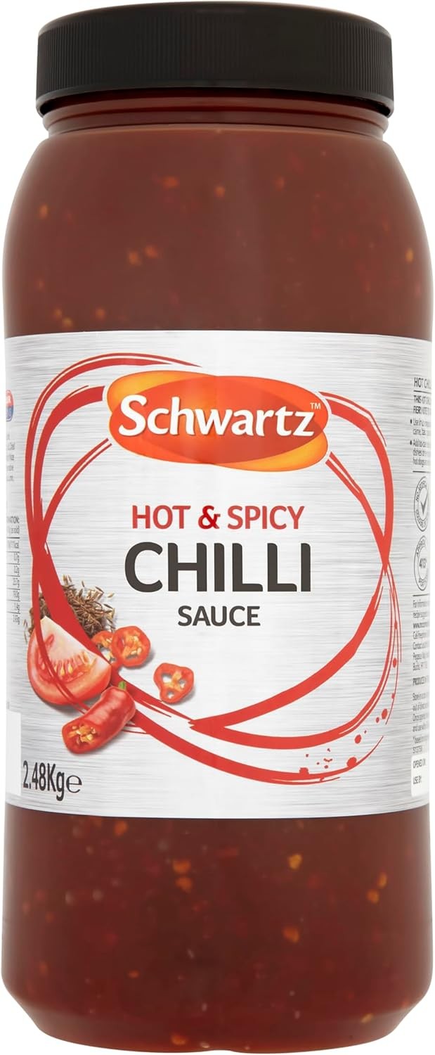 Schwartz Hot and Spicy Chilli Sauce, Versatile and Fiery Chilli Sauce for Burge