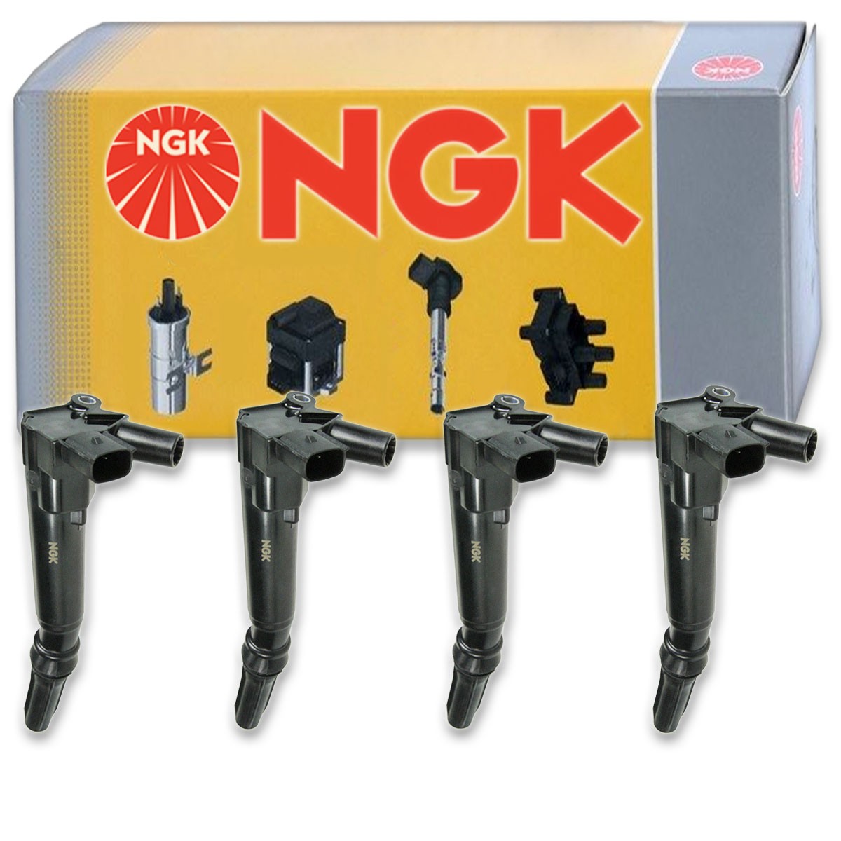 4 pcs NGK Ignition Coil for 2011-2016 Ford F-250 Super Duty 6.2L V8 - Spark co