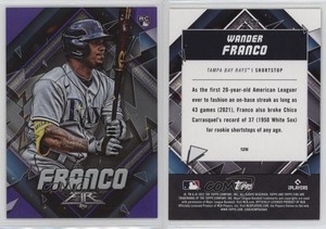 2022 Topps Fire Purple /99 Wander Franco #128 Rookie RC