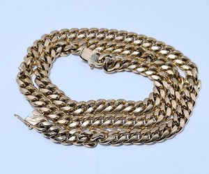 Authentic Large Heavy Gold Plated Chain Thick Gold Coating Necklace with Open Box Clasp