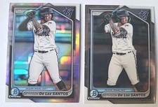 (2 Cards) 2024 Bowman Draft Deyvison De Los Santos #BDC-134 Refractor + Chrome