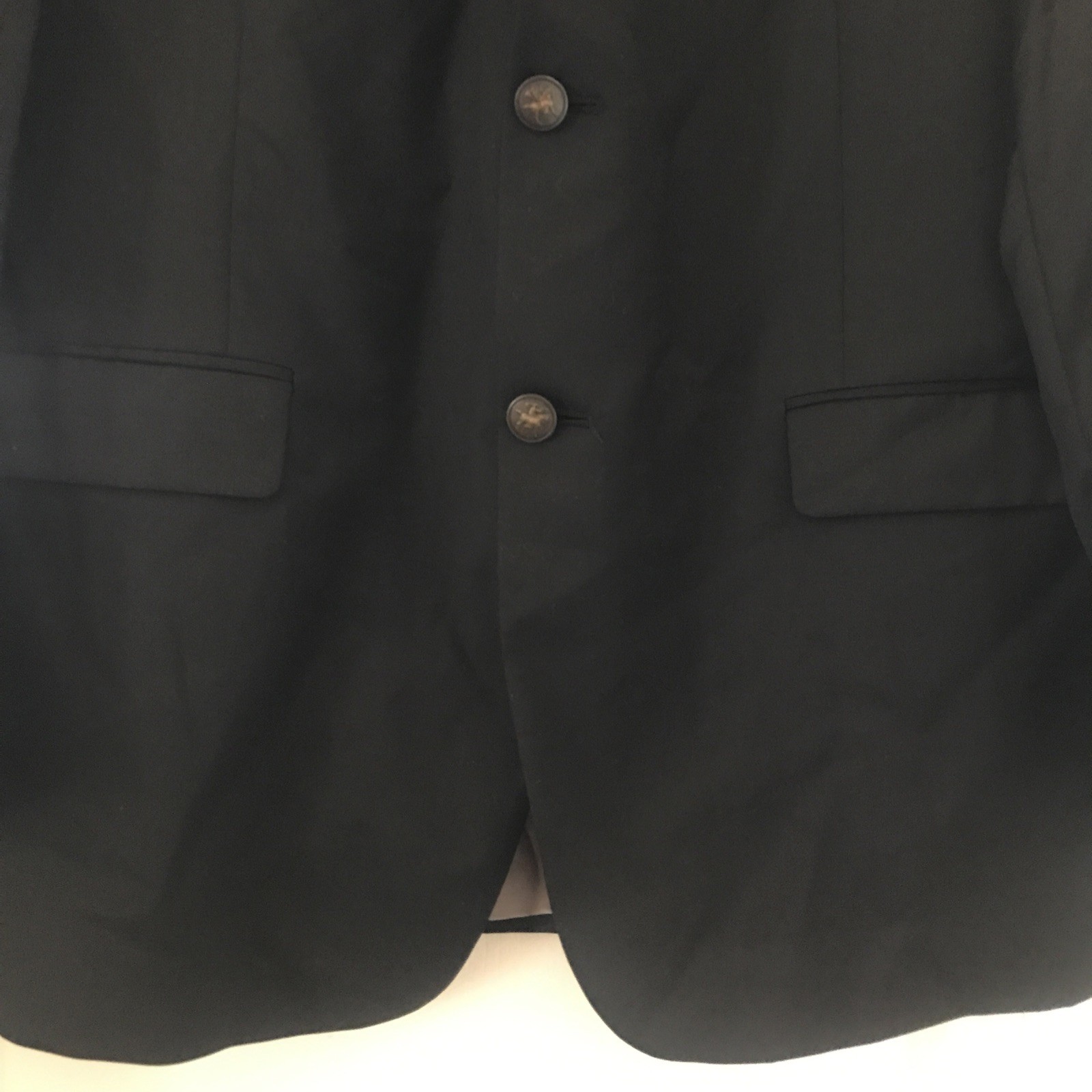 Hart Schaffner Marx Blazer 46L Black Chicago Fit 100% Worsted Wool NWT