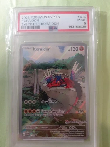 Koraidon 14 Pokemon Center Etb Black Star Promo Full Art Holo PSA 9 Mint