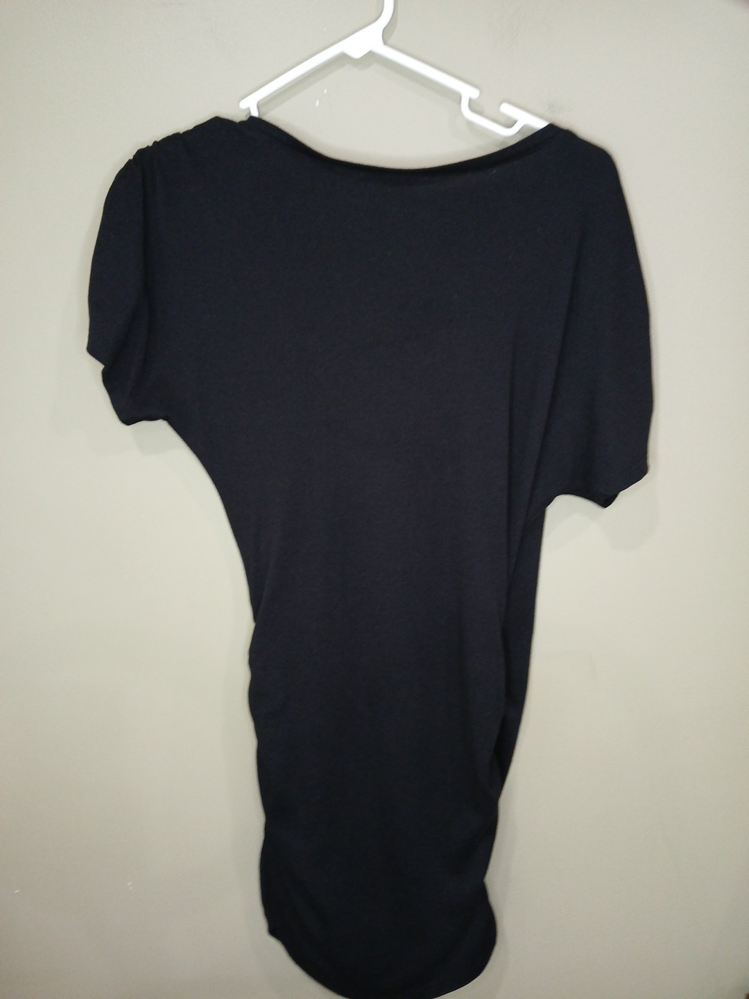 Express Sexy Basic Medium V Neck Black Short Cott… - image 11