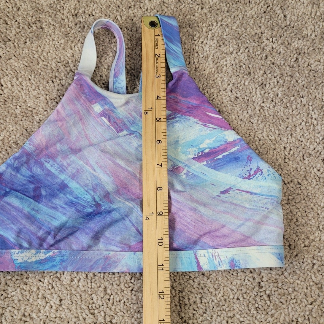 Jolyn Kaylee Purple Cloud Tie Dye Bikini Top Small UPF50+ image 7